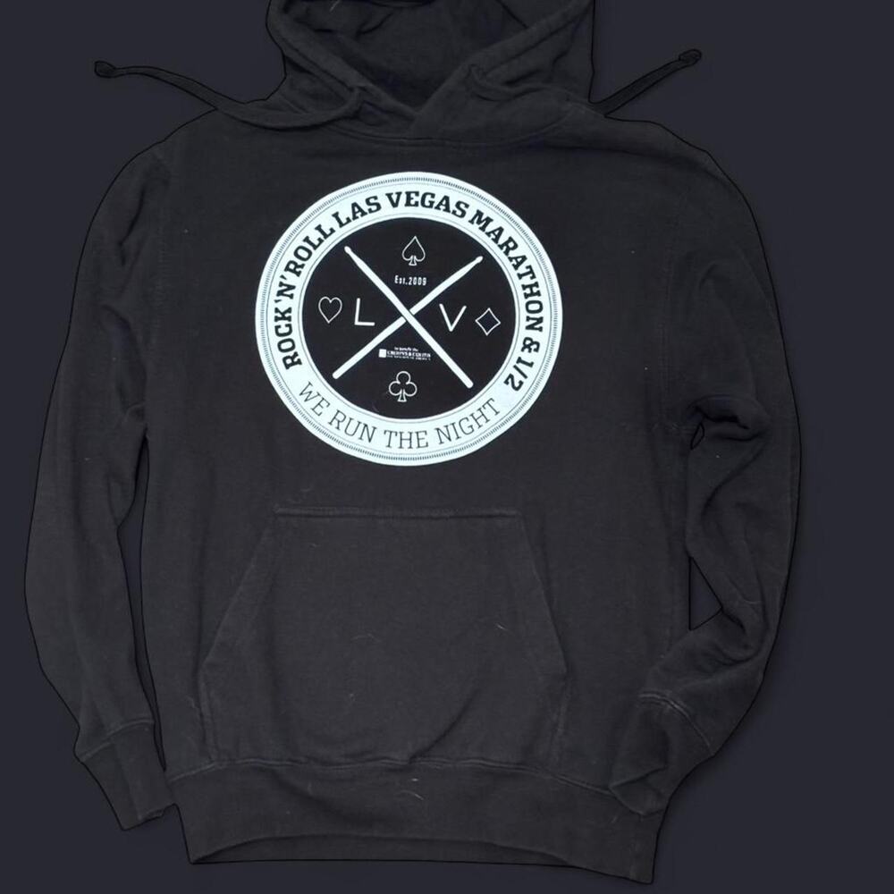 Black las vegas marathon hoodie
